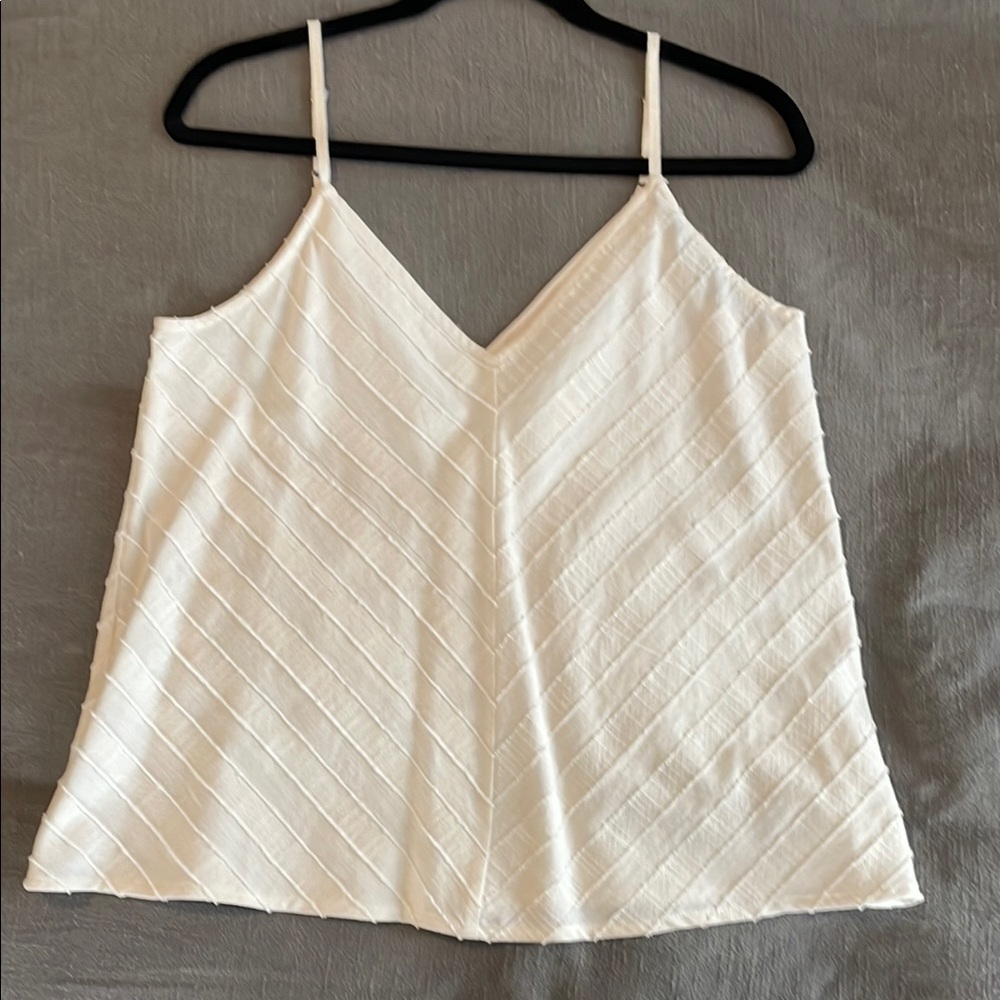 Skies are Blue | White Cropped Spaghetti Strap Top | S | NWOT